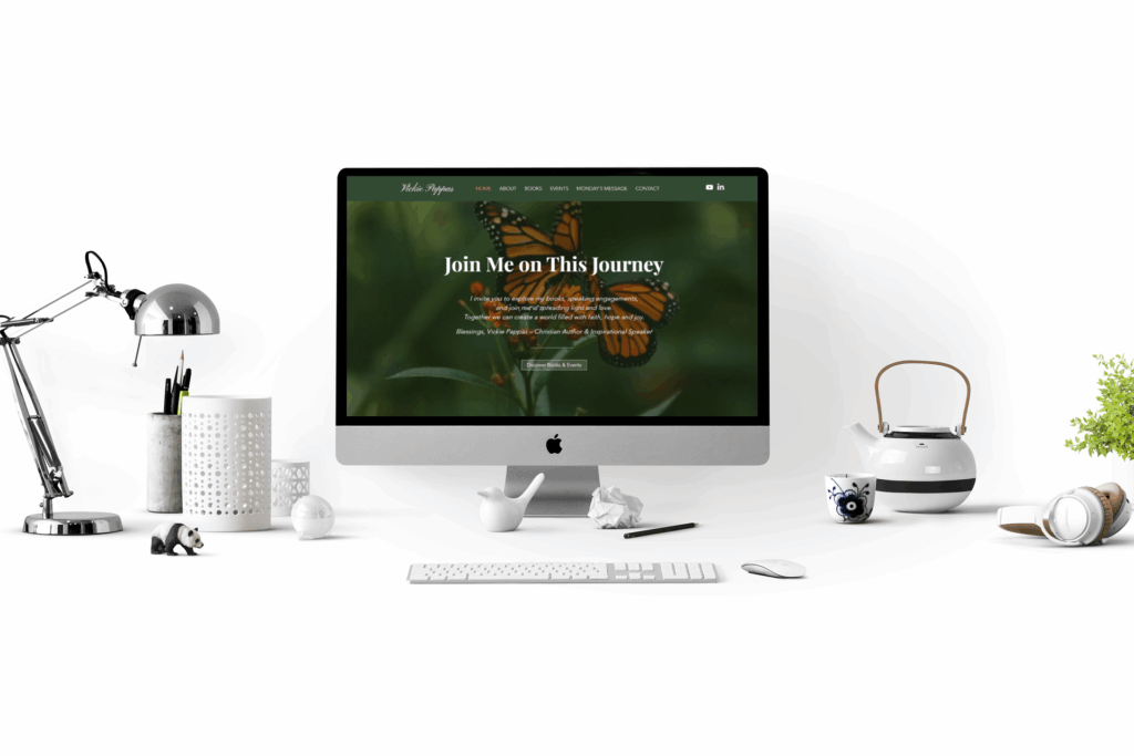 Web design services example displayed on screen